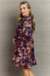 Floral Dress for Any Occasion with Smocked Sleeve Band