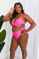 Pink Double Strap Halter Twisted Bikini