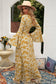 Paisley Print Bell Sleeve V-Neck Maxi Dress - WESTHUNDRED