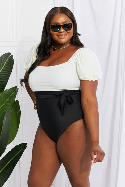 Timeless Puff Sleeve One-Piece Bathing Suit