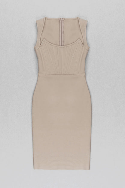 Sleeveless Bandage Dress with Slit
