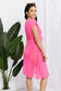 Sheer Pink Mesh Tie-Front Cover-Up