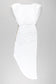 Cap-Sleeve V-Back Chain Detail Asymmetrical Dress - WESTHUNDRED