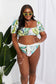 Tropical Puff Sleeve Detailed Bikini
