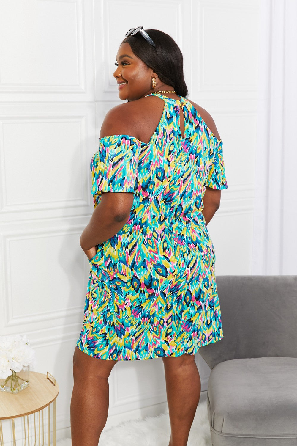 Vacation Style Tropical Printed Dress