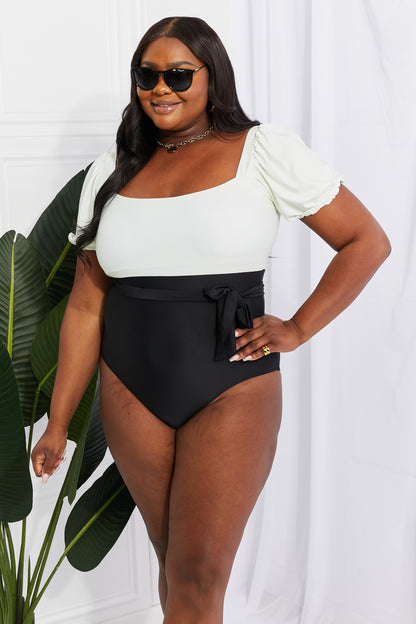 Timeless Puff Sleeve One-Piece Bathing Suit