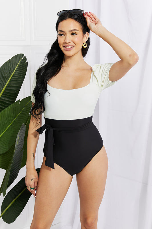 Timeless Puff Sleeve One-Piece Bathing Suit