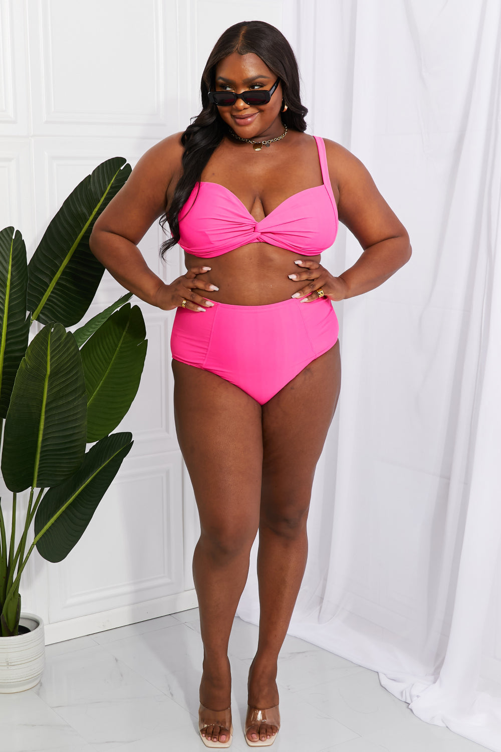 Pretty in Pink High-Rise Bikini Set