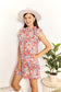 Blossom in Elegance: Floral Tie-Neck Mini Dress