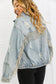 Light Blue Denim Fringe Jacket