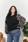 Artful Fusion: Knit Top with Foil-Printed Sleeves
