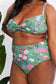 Flirty Floral Twist-Front Bikini with High-Rise Bottoms