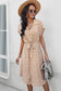 Ditsy Floral Tie-Waist Half Button Dress - WESTHUNDRED