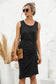 Sleeveless Shirring Drawstring Slit Dress - WESTHUNDRED