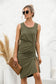 Sleeveless Shirring Drawstring Slit Dress - WESTHUNDRED