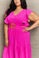 Stylish and Comfortable Plus-Size Maxi Dress with Adjustable Belt