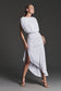 Cap-Sleeve V-Back Chain Detail Asymmetrical Dress - WESTHUNDRED