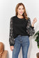 Artful Fusion: Knit Top with Foil-Printed Sleeves
