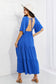 Electric Blue Backless Maxi Dress
