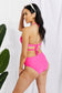 Pink Double Strap Halter Twisted Bikini