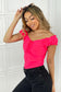 Vibrant Hot Pink Sweetheart Neck Top with Tie-Front Detail